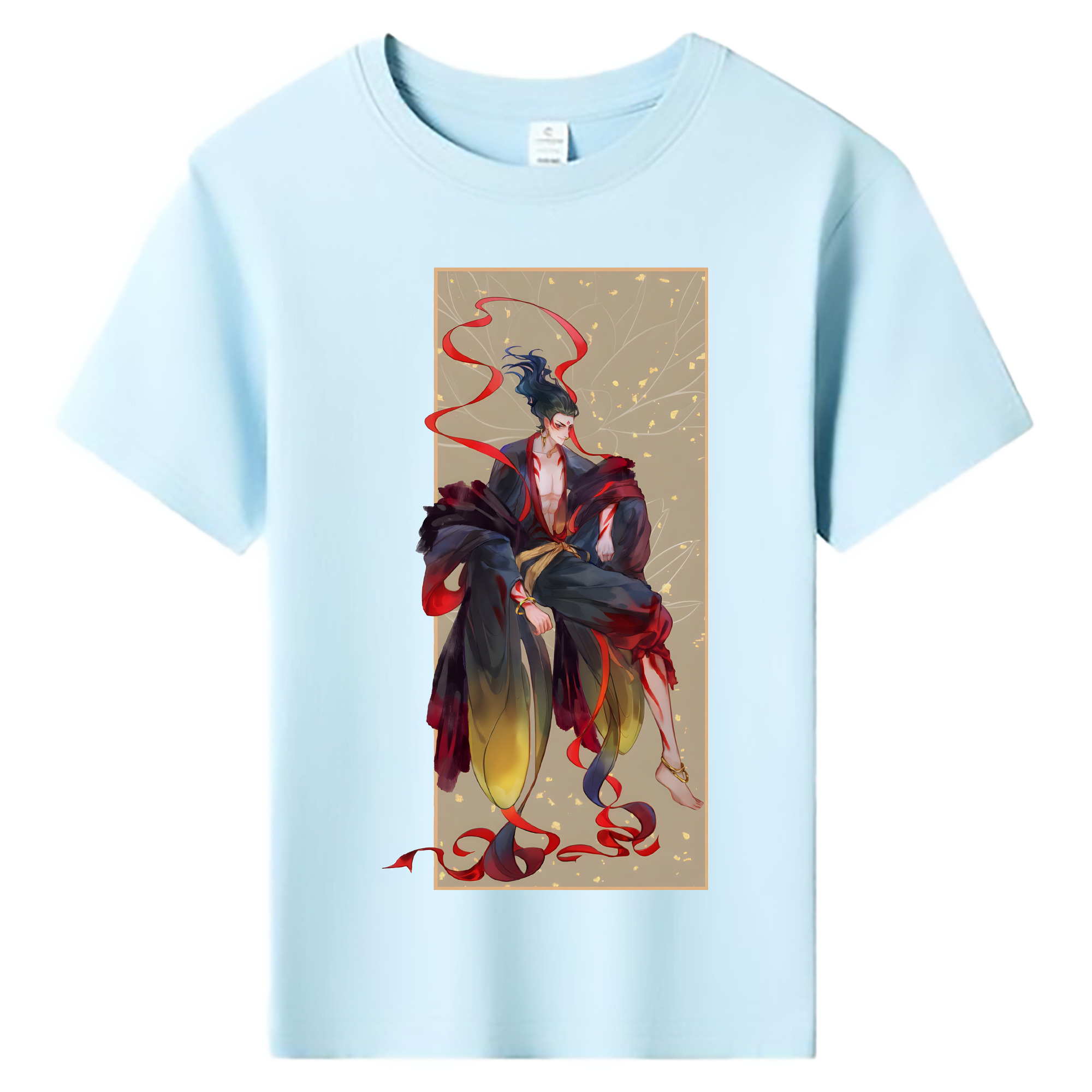 （画像用） Ne Zha 2 ナタ 魔童の大暴れ 綿100％キッズTシャツ（フロントプリント）